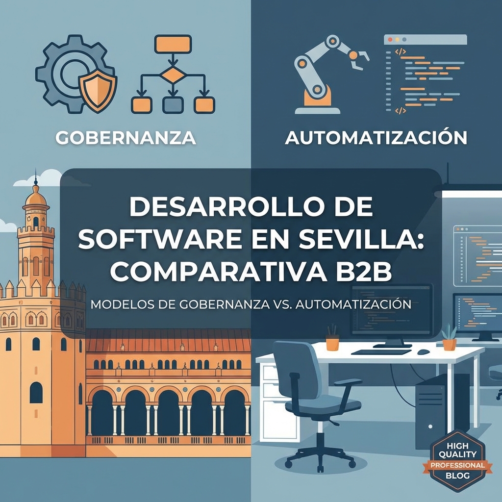 Desarrollo de software en Sevilla: Comparativa de modelos de gobernanza y automatización B2B