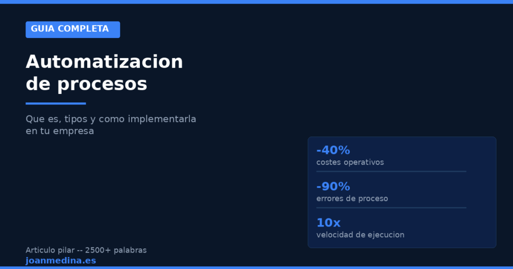 Automatizacion de procesos: que es, tipos y como implementarla en tu empresa